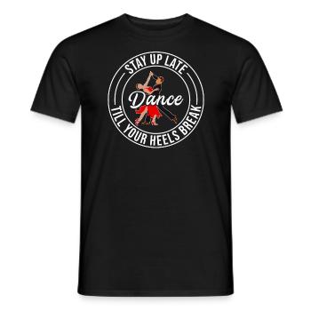 Formation en danse Ballroom Danse de couple - T-shirt homme - noir - Devant - AI Model Male 178 light (178cm)