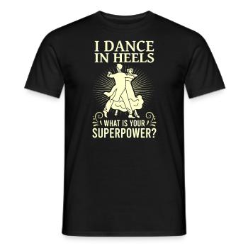 Formation en danse Ballroom Danse de couple - T-shirt homme - noir - Devant - AI Model Male 178 light (178cm)