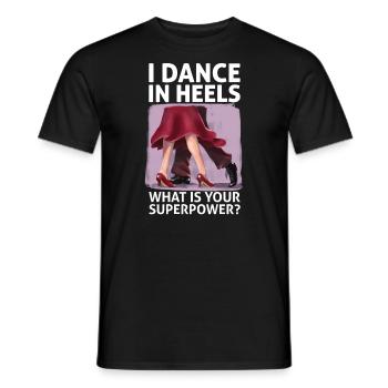 Formation en danse Ballroom Danse de couple - T-shirt homme - noir - Devant - AI Model Male 178 light (178cm)