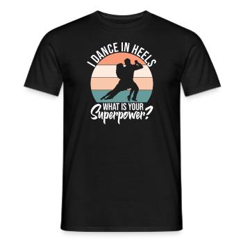 Formation en danse Ballroom Danse de couple - T-shirt homme - noir - Devant - AI Model Male 178 light (178cm)