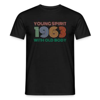 Vintage 1963 - Männer T-Shirt - Schwarz - Vorne - AI Model Male 178 light (178cm)