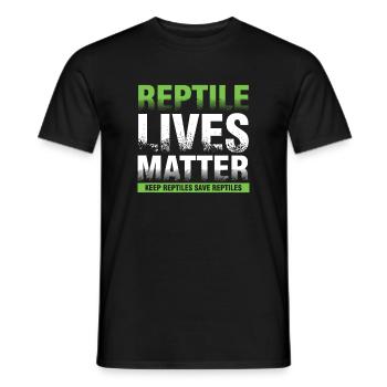 Reptile Lives Matter Herpétologiste Vet Herping Rep - T-shirt homme - noir - Devant - AI Model Male 178 light (178cm)