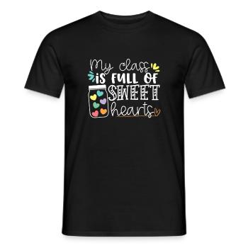 Professeurs Saint-Valentin Ma classe est pleine de Sweeth - T-shirt homme - noir - Devant - AI Model Male 178 light (178cm)