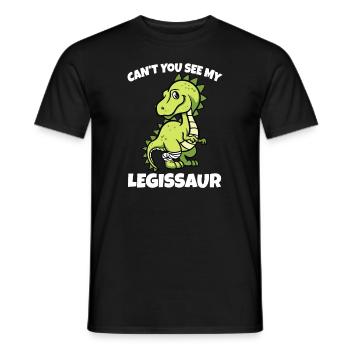 Leggisaurier gebrochene Beinknochen Verletzung Dinosaurier erholen - Männer T-Shirt - Schwarz - Vorne - AI Model Male 178 light (178cm)