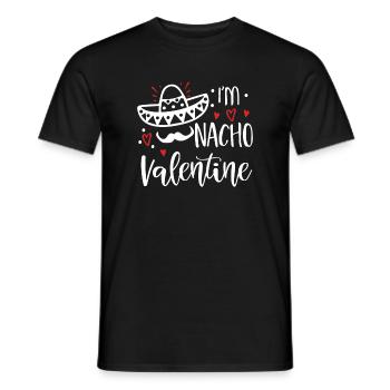 Valentines Day Funny Nacho valentine - Men's T-Shirt - black - Front - AI Model Male 178 light (178cm)