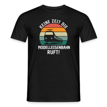 Modellbau Modelleisenbahn Modellbahn Geschenk - Männer T-Shirt - Schwarz - Vorne - AI Model Male 178 light (178cm)