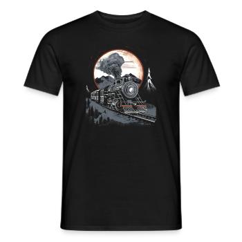 Locomotive à vapeur Locomotive à vapeur Eisebahner locomotive cadeau - T-shirt homme - noir - Devant - AI Model Male 178 light (178cm)