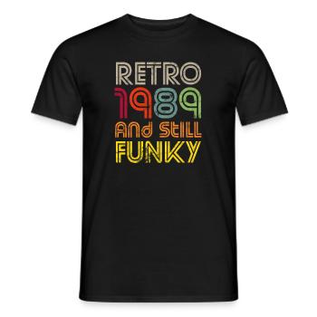 Rétro 1989 - T-shirt homme - noir - Devant - AI Model Male 178 light (178cm)