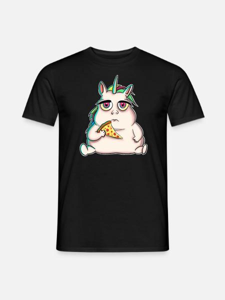 Unicorn Pizza - Men's T-Shirt - black