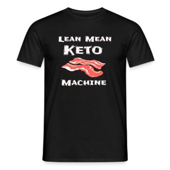 Funny Ketogenic Keto Low Carb Diet Bacon Lover - Men's T-Shirt - black - Front - AI Model Male 178 light (178cm)