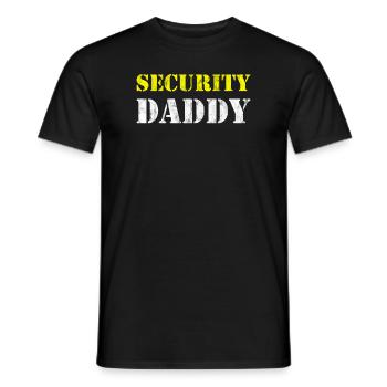 Papa est papa de sécurité pour ses enfants père - T-shirt homme - noir - Devant - AI Model Male 178 light (178cm)