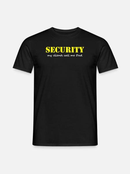 Vater ist Security Seine Kinder Nennen Ihn Papa - Männer T-Shirt - Schwarz