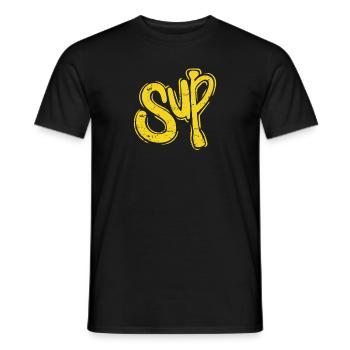 SUP Wasser Stand up Paddle Sommersport - Männer T-Shirt - Schwarz - Vorne - AI Model Male 178 light (178cm)