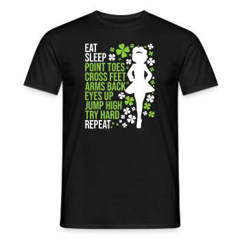 Eat Sleep Irish Dance - Irish Dancer - Men's T-Shirt - black - Front - AI Model Male 178 light (178cm)