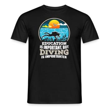 Diving Is Adventure - T-shirt plongée sous-marine - T-shirt homme - noir - Devant - AI Model Male 178 light (178cm)
