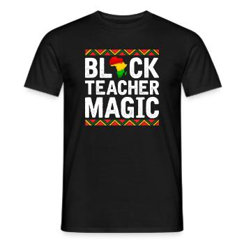 Professeur noir Magie Afro-Américain Histoire noire - T-shirt homme - noir - Devant - AI Model Male 178 light (178cm)