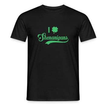 I Love Shenanigans Gemischtes Kleeblatt Kleeblatt St.Patric - Männer T-Shirt - Schwarz - Vorne - AI Model Male 178 light (178cm)