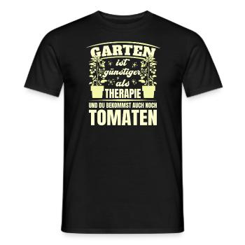 Garten Therapie Tomaten Tomatensorten Gartenfreund - Männer T-Shirt - Schwarz - Vorne - AI Model Male 178 light (178cm)