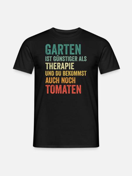 Garten Therapie Tomaten Tomatensorten Gartenfreund - Männer T-Shirt - Schwarz