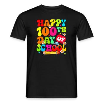 100th Day Of School Teachers Costume 100 Days Stud - Men's T-Shirt - black - Front - AI Model Male 178 light (178cm)