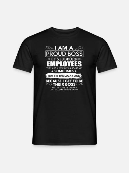 Soy un orgulloso jefe de malditos empleados increíbles Gif - T-shirt herr - svart