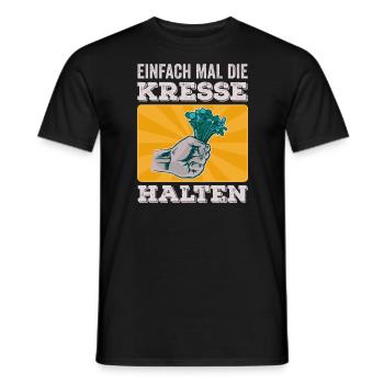 Einfach Mal die Kresse Halten Gartenlust Gärtner - Männer T-Shirt - Schwarz - Vorne - AI Model Male 178 light (178cm)