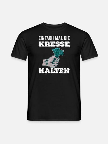 Einfach Mal die Kresse Halten Gartenlust Gärtner - Männer T-Shirt - Schwarz