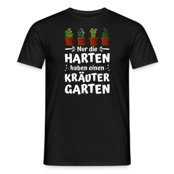 Die Harten Haben Kräutergarten Gartenarbeit - Männer T-Shirt - Schwarz - Vorne - AI Model Male 178 light (178cm)