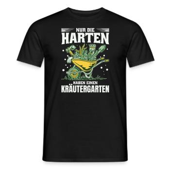 Die Harten Haben Kräutergarten Gartenarbeit - Männer T-Shirt - Schwarz - Vorne - AI Model Male 178 light (178cm)