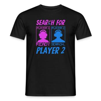 Gamer Girl Gaming Boy Multiplayer Games Gaming - Men's T-Shirt - black - Front - AI Model Male 178 light (178cm)