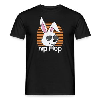 Hip Hop Rabbit - Men's T-Shirt - black - Front - AI Model Male 178 light (178cm)