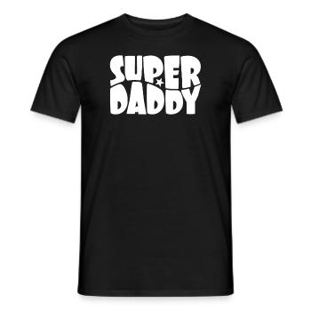 Super Daddy für den besten Papa Retro Vintage - Männer T-Shirt - Schwarz - Vorne - AI Model Male 178 light (178cm)