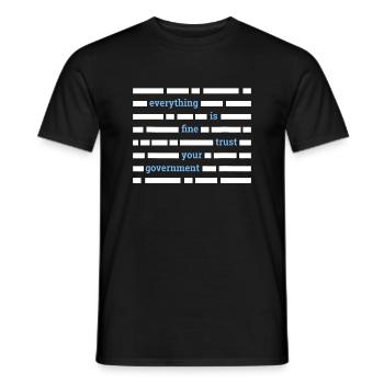 Tout va bien Faites confiance à votre gouvernement - T-shirt homme - noir - Devant - AI Model Male 178 light (178cm)