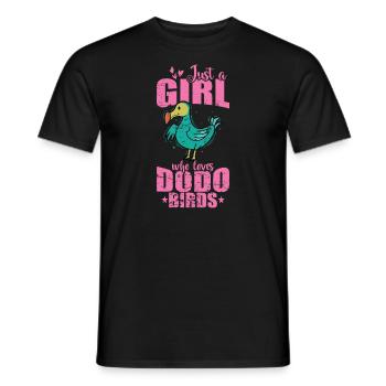 Just a Girl who loves Dodo Birds Mauritius - Men's T-Shirt - black - Front - AI Model Male 178 light (178cm)