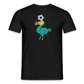 Dodo plays football bird from Mauritius - Men's T-Shirt - black - Front - AI Model Male 178 light (178cm)