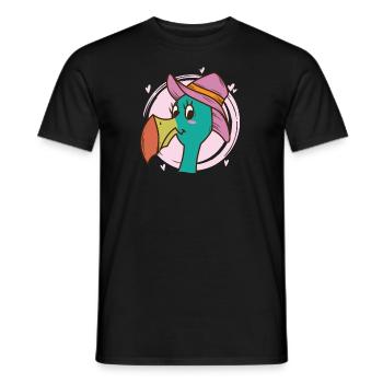 pretty dodo bird lady bird from Mauritius - Men's T-Shirt - black - Front - AI Model Male 178 light (178cm)