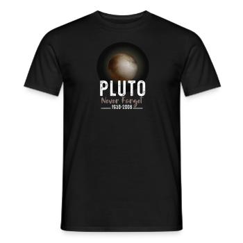 Solar System Pluto Never Forget 30-06 - Men's T-Shirt - black - Front - AI Model Male 178 light (178cm)