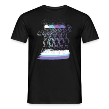 Solar System Multiple Space Astronaut - Men's T-Shirt - black - Front - AI Model Male 178 light (178cm)