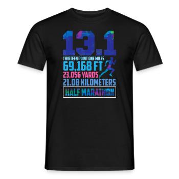 Halbmarathon 13,1 Meilen Laufläufer - Männer T-Shirt - Schwarz - Vorne - AI Model Male 178 light (178cm)
