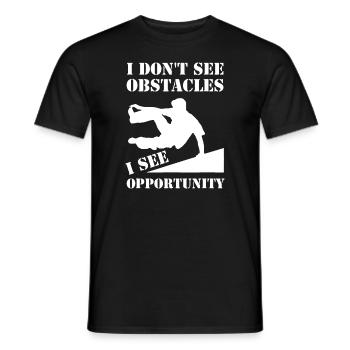Lustiger Parkour Ich sehe keine Hindernisse frei Laufen P - Männer T-Shirt - Schwarz - Vorne - AI Model Male 178 light (178cm)