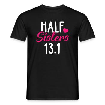 Laufshirt Halbschwestern 13.1 Marathon T-Shirts Chri - Männer T-Shirt - Schwarz - Vorne - AI Model Male 178 light (178cm)
