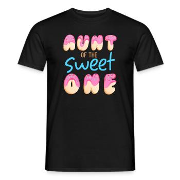 Tante de Sweet One Première fête d’anniversaire assortie - T-shirt homme - noir - Devant - AI Model Male 178 light (178cm)