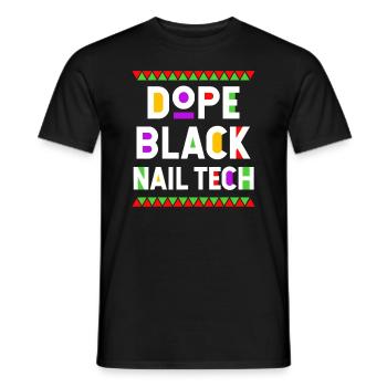 Schwarzer Nageltechniker Afrikanischer Amerikaner Job Stolzer Profi - Männer T-Shirt - Schwarz - Vorne - AI Model Male 178 light (178cm)