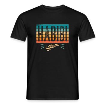 Arabisch schreiben Habibi zu Weihnachten - Männer T-Shirt - Schwarz - Vorne - AI Model Male 178 light (178cm)