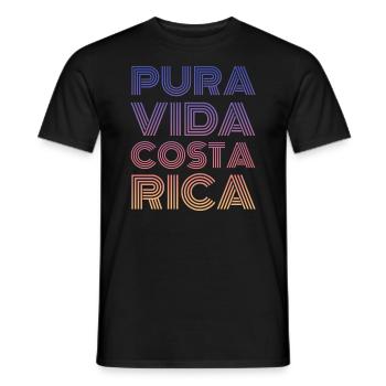 Costa Rica Pura Vida - T-shirt homme - noir - Devant - AI Model Male 178 light (178cm)