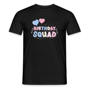 Pastellfarbene Geburtstagsmannschaft für Geburtstagsfeierfür Frauen - Männer T-Shirt - Schwarz - Vorne - AI Model Male 178 light (178cm)