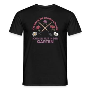 Garten Gärtner Frühling Blumen Sonne Gartenarbeit - Männer T-Shirt - Schwarz - Vorne - AI Model Male 178 light (178cm)