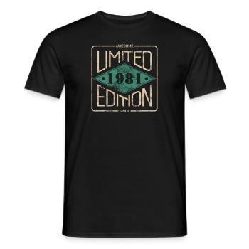 Awesome Since 1981 Retro Vintage Design - Männer T-Shirt - Schwarz - Vorne - AI Model Male 178 light (178cm)