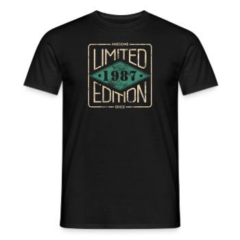 Awesome Since 1987 Retro Vintage Design - Männer T-Shirt - Schwarz - Vorne - AI Model Male 178 light (178cm)