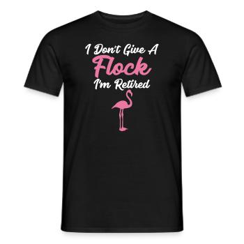 Je ne donne pas de troupeau Je suis à la retraite Drôle de flamant rose - T-shirt homme - noir - Devant - AI Model Male 178 light (178cm)